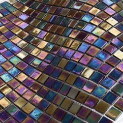 Glass mosaic floor or wall bathroom and shower model Imperial Emeraude