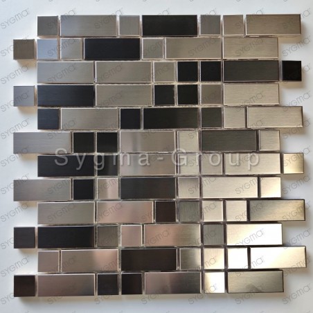 Metal stainless steel tile for kitchen backsplash or bathroom wall model VIGO Metal stainless steel tile for kitchen backsplash or bathroom wall model VIGO