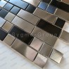 Metal stainless steel tile for kitchen backsplash or bathroom wall model VIGO