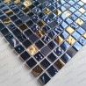 Black iridescent mosaic tile for kitchen and bathroom YAKO