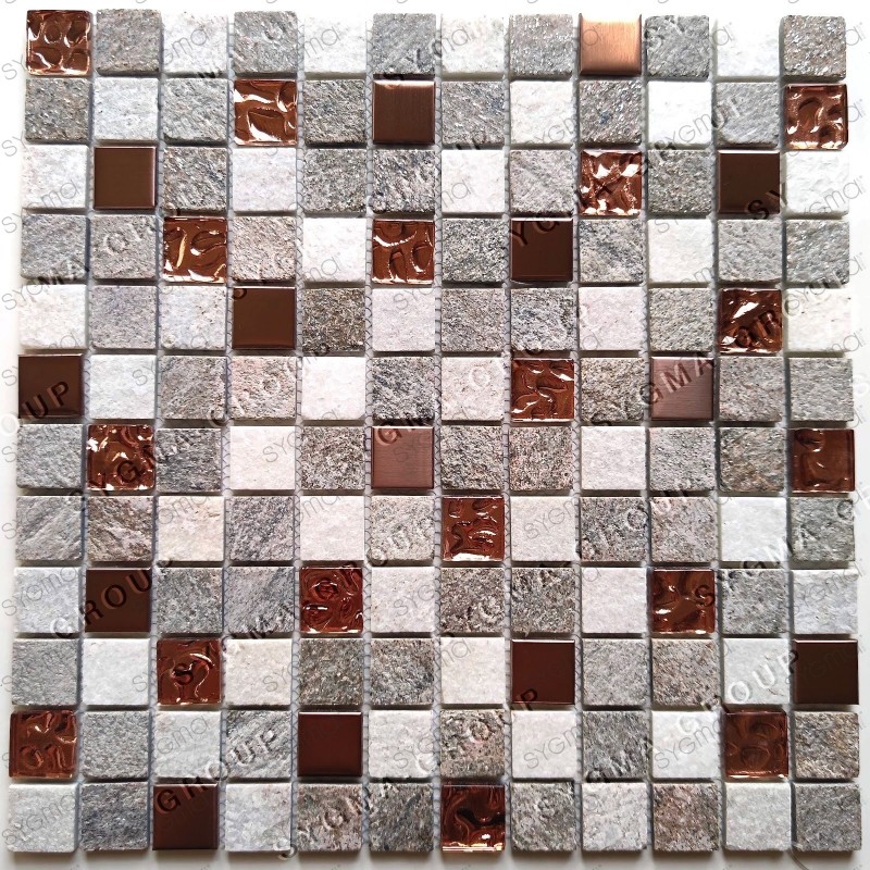 Natural stone tile glass and metal for kitchen and bathroom HORACE