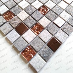 Natural stone tile glass and metal for kitchen and bathroom HORACE