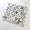 Mosaic stone and steel hexagon tiles floor or wall BELLONA BEIGE