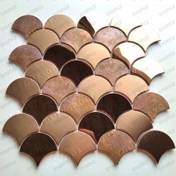 Copper mosaic tile for...