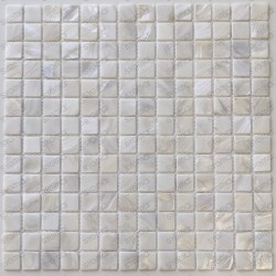 Mother of pearl mosaic tile for bathroom and shower floor and wall NACARAT BLANC