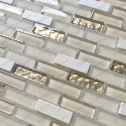 Wall mosaic for kitchen and bathroom in glass and stone ARAMIS