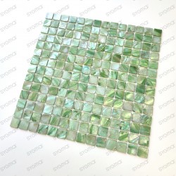 Mother of pearl mosaic shower tiles for kitchen and bathroom NACARAT VERT